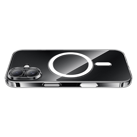 Чехол для iPhone 17, PC+TPU, Магнитный (MagSafe), AS4, HOCO, прозрачный
