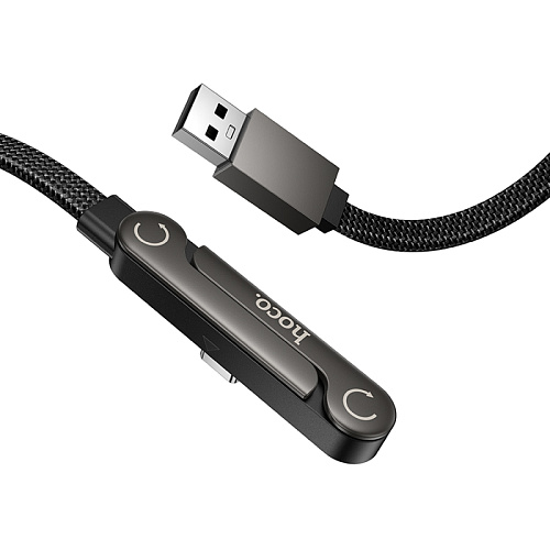 USB Кабель Type-C, HOCO, U150, 1.2м, 3A, с подставкой, черный