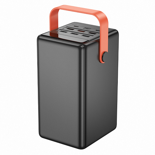 Универсальный Доп. Аккумулятор 100000mAh, J142, HOCO, выход: 6 USB, 1 PD 20W, черный