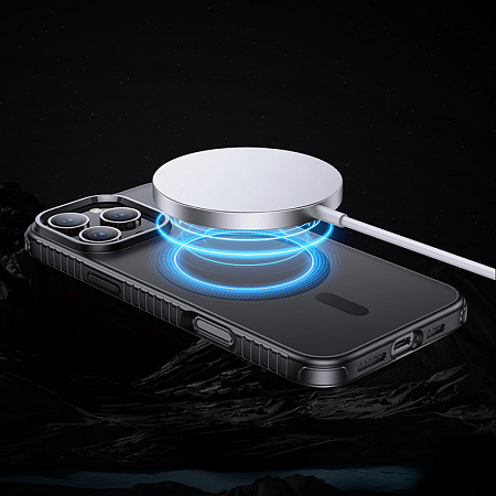 Чехол для iPhone 16 Pro, противоударный, Магнитный (MagSafe), HOCO, anti-shock, черный