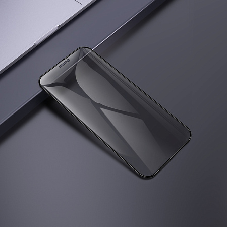 Защитное стекло на iPhone X/XS/11 Pro (A12 Pro), HOCO, Privacy Nano 3D full screen edges, черное