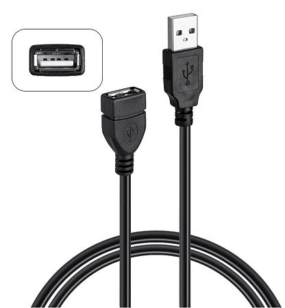 Кабель USB 2.0 удлинитель 1М