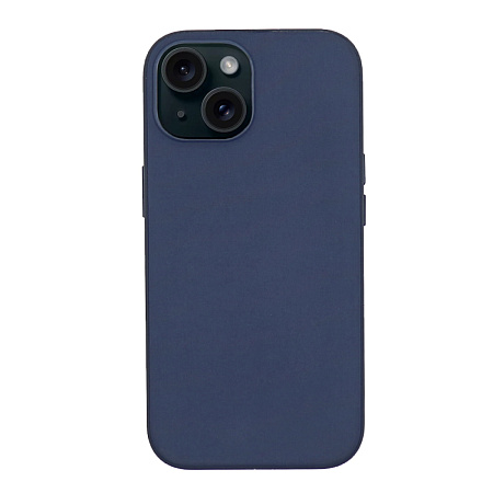 Чехол-накладка для iPhone 15, тканевый, магнитный (MagSafe), без лого, X-CASE, темно-синий