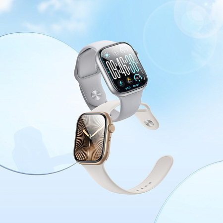 Умные часы Y30 спортивные Smart watch Hoco с поддержкой звонков, золотые