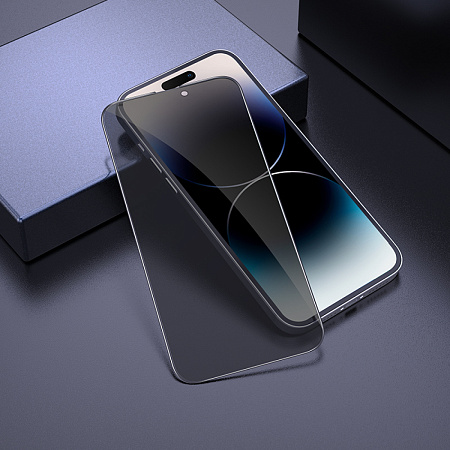 Защитное стекло для iPhone 14 Pro Max, G15, HOCO, Guardian shield series full-screen anti-spy, черное