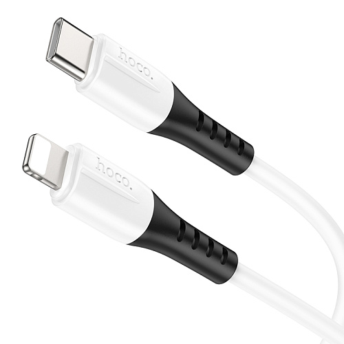 Кабель Lightning to Type-C (PD), HOCO, X82, 1м, силиконовый, белый