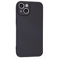 Чехол силиконовый для iPhone 15 (6.1), good quality, c защитой камеры, X-CASE, черный