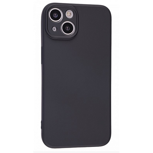 Чехол силиконовый для iPhone 15 (6.1), good quality, c защитой камеры, X-CASE, черный