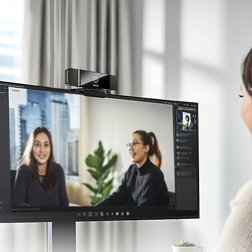 Веб камера D100, НOCO, разрешение видео: 1920 * 1080, черный Веб камера D100, НOCO, разрешение видео: 1920 * 1080, черный