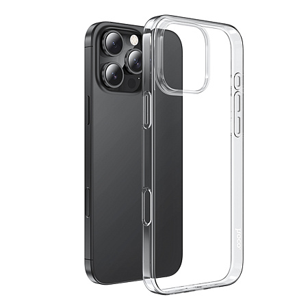 Чехол силиконовый для iPhone 16 Pro, Light series TPU, HOCO, прозрачный