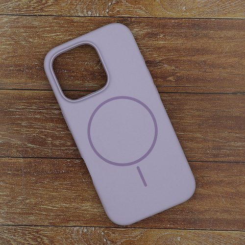 Чехол-накладка для iPhone 16 Pro, Silicon Case, магнитный (MagSafe), без лого, X-CASE, сиреневый