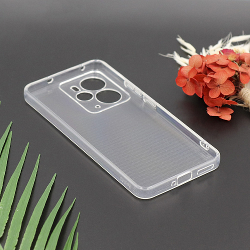 Чехол силиконовый для Realme 14 (5G), с защитой камеры, X-CASE, прозрачный