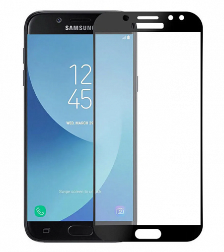 Защитное стекло на Samsung J330FN, Galaxy J3 (2017), 3D Fiber, черный, X-CASE