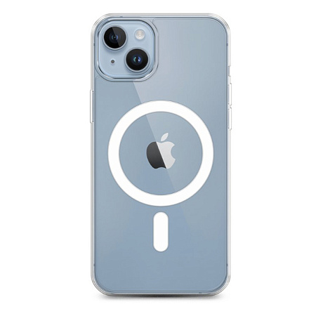 Чехол силиконовый для iPhone 14 (6.1), Магнитный (MagSafe), X-CASE, прозрачный