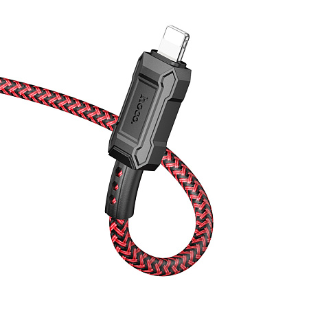 USB дата кабель Lightning, HOCO, X94, 1M, красный