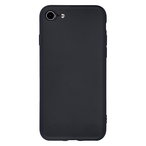 Чехол силиконовый для iPhone 7/8/SE 2020, с микрофиброй внутри, с защитой камеры, X-CASE, черный