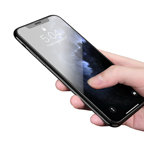 Защитное стекло на iPhone XS Max/11 Pro Max (G10) HOCO, Full screen HD anti-static tempered glass, черное