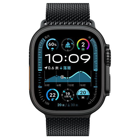 Ремешок на руку для Apple Watch 42/44/45/49 мм, HOCO, WA33, Milanese loop, застежка зонтиком, черный