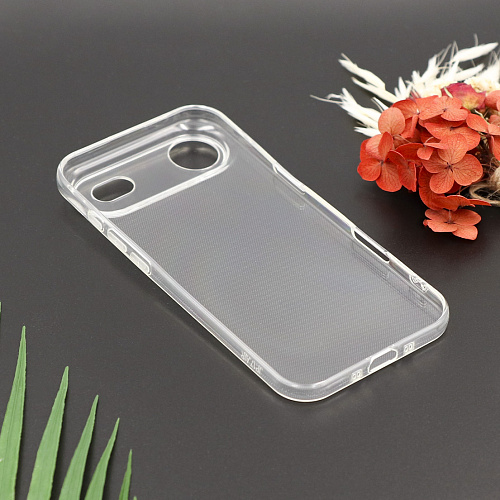 Чехол силиконовый для iPhone 17 Air, с защитой камеры, X-CASE, прозрачный