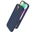 Чехол для iPhone 15, Silicone case, Магнитный (MagSafe), Pure series, HOCO, синий