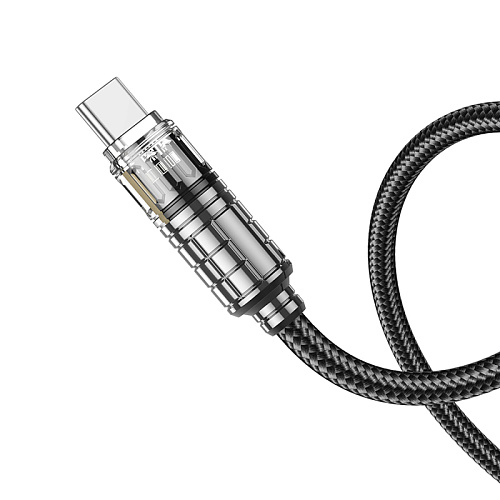 Кабель Type-C на Type-C, HOCO, U122, 60W, 1.2м, черный