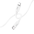 Кабель Lightning to Type-C (PD), HOCO, X87, 1м, силиконовый, белый