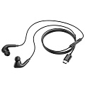 Проводные наушники M1 Pro, Type-C, HOCO, вакуумные с микрофоном, черные