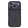 Чехол-накладка для iPhone 17 Pro Max, Silicon Case, магнитный (MagSafe), с дизайном, без лого, X-CASE, черный