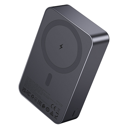 Универсальный Доп. Аккумулятор 20000mAh, J160B, HOCO, 1 PD 20W, беспроводная зарядка (MagSafe), серый