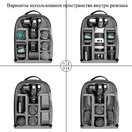 Рюкзак водонепроницаемый для фотоаппарата, камеры и др., 5018, PULUZ, с солнечной батареей 12Вт, черный