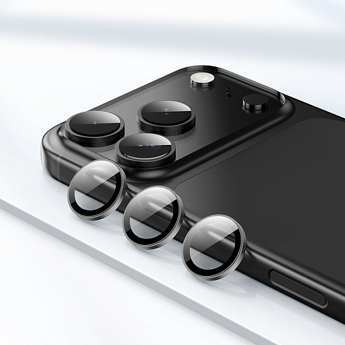 Защитное стекло для iPhone 17 Pro/17 Pro Max, V13, HOCO, на заднюю камеру, черный