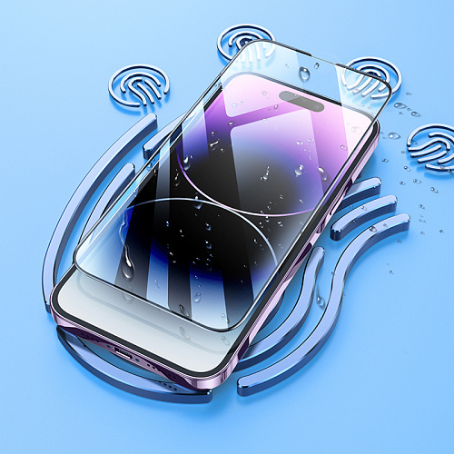 Защитное стекло для iPhone 14 Pro, G9, HOCO, Full screen HD tempered glass, черное