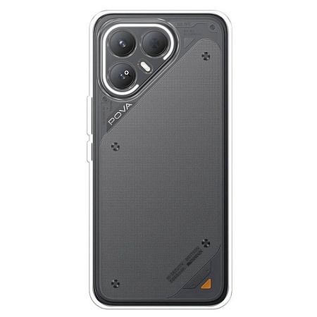 Чехол силиконовый для TECNO Pova 7 Pro (5G), с защитой камеры, X-CASE, прозрачный