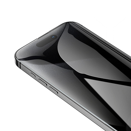 Защитное стекло для iPhone 15 Pro Max, A777 Plus, HOCO, антишпионское, черное