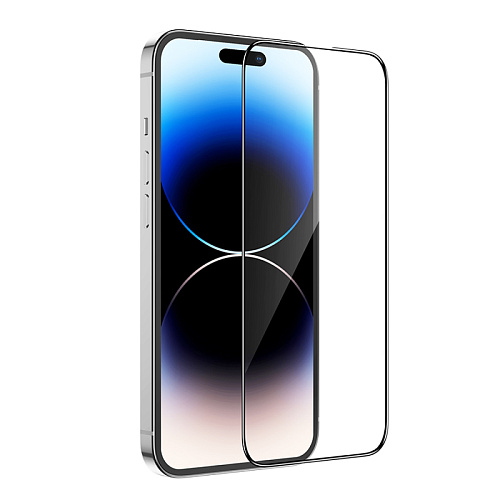 Защитное стекло для iPhone 14 Pro Max, G5, HOCO, Full screen silk screen HD tempered glass, черное