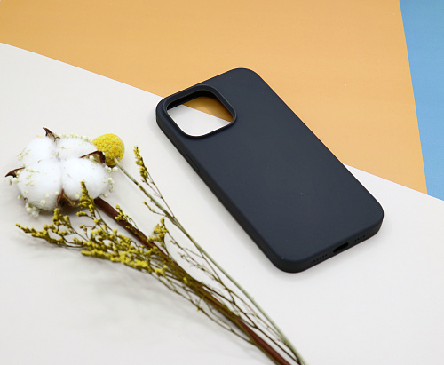 Чехол-накладка для iPhone 14 Pro Max, Silicon Case, без лого, угольно-серый