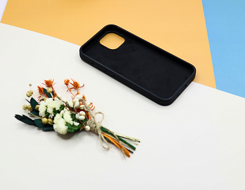 Чехол - накладка для iPhone 13, Silicon Case, без лого, черный