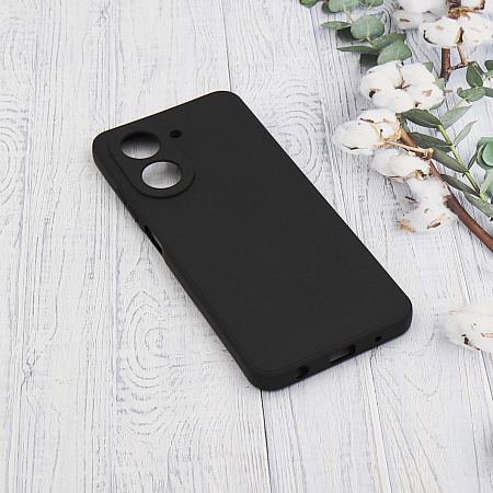Чехол силиконовый для Xiaomi Redmi A5 (4G), с микрофиброй внутри, с защитой камеры, X-CASE, черный
