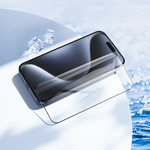 Защитное стекло для iPhone 15 Pro, A777, HOCO, HD, рамка черная