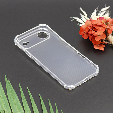 Чехол силиконовый для iPhone 17 Air, усиленные края, с защитой камеры, X-CASE, прозрачный