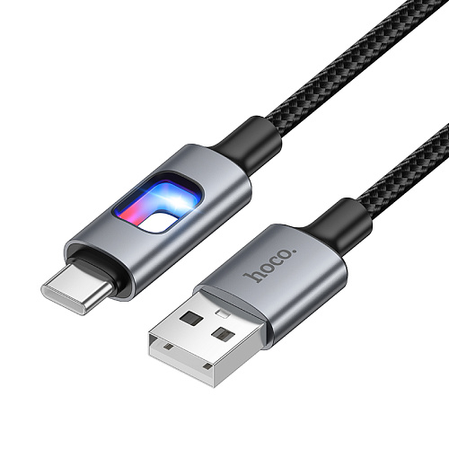 USB Кабель Type-C, HOCO, U144, 1.2 метра, цвет черный, ток до 3А