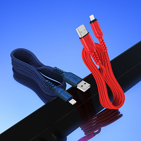 USB дата кабель Lightning, HOCO, X59, красный