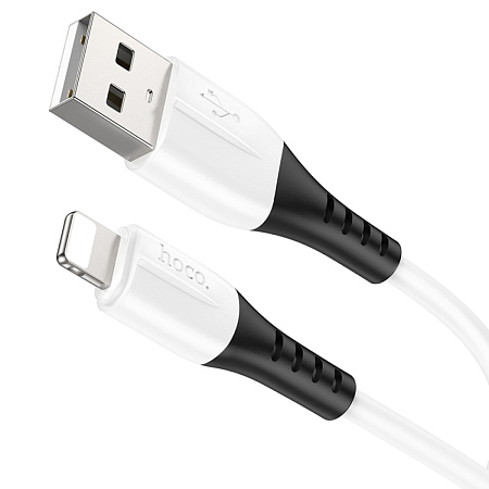 USB дата кабель Lightning, HOCO, X82, 1м, силиконовый, белый