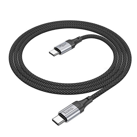 Кабель Type-C на Type-C, HOCO, X102, 1м, 60W, черный