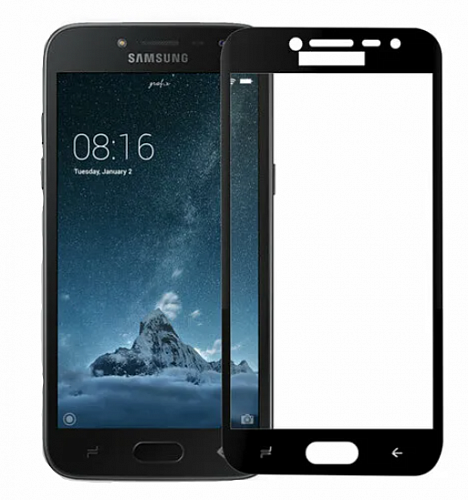 Защитное стекло на Samsung J250F, Galaxy J2 (2018)/J2 Pro (2018), 9D, черный, X-CASE