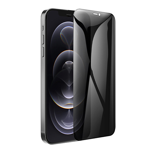Защитное стекло на iPhone 12 (6.1)/12 Pro (6.1) A777 Plus, HOCO, антишпионское, черное