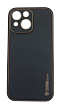 Чехол силиконовый для iPhone 13 (6.1), Graceful Leather series, HOCO, черный