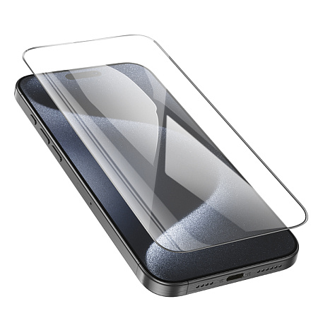 Защитное стекло для iPhone 16 Pro, G18, HOCO, Shield full screen HD tempered glass, черное