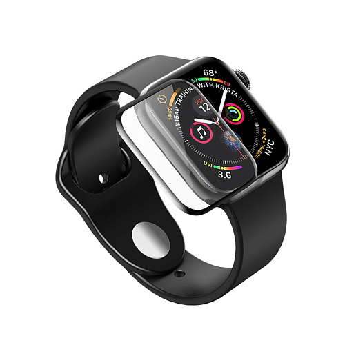 Защитное стекло на Apple Watch, HOCO, 38mm, 3D, черное