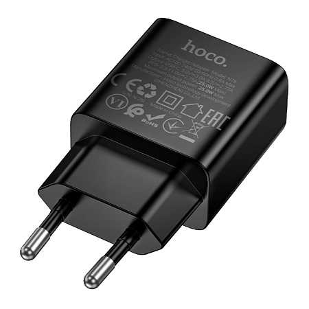 Сетевое зарядное устройство, 1 PD 25W (N76), HOCO, цвет черный